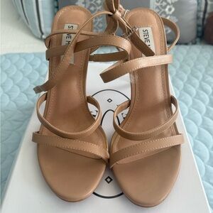 Steve Madden Beige Strappy Sandals